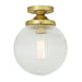 Mullan Lighting - One Light Flush Mount - Stanley - Satin Brass- Union Lighting Luminaires Decor