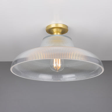 Mullan Lighting - One Light Flush Mount - Mono - Satin Brass- Union Lighting Luminaires Decor