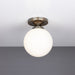 Mullan Lighting - One Light Flush Mount - Yaounde - Antique Brass- Union Lighting Luminaires Decor