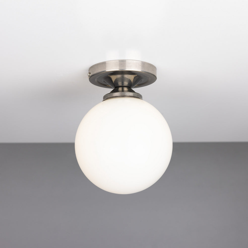 Mullan Lighting - One Light Flush Mount - Yaounde - Antique Silver- Union Lighting Luminaires Decor