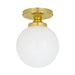 Mullan Lighting - One Light Flush Mount - Yaounde - Polished Brass- Union Lighting Luminaires Decor