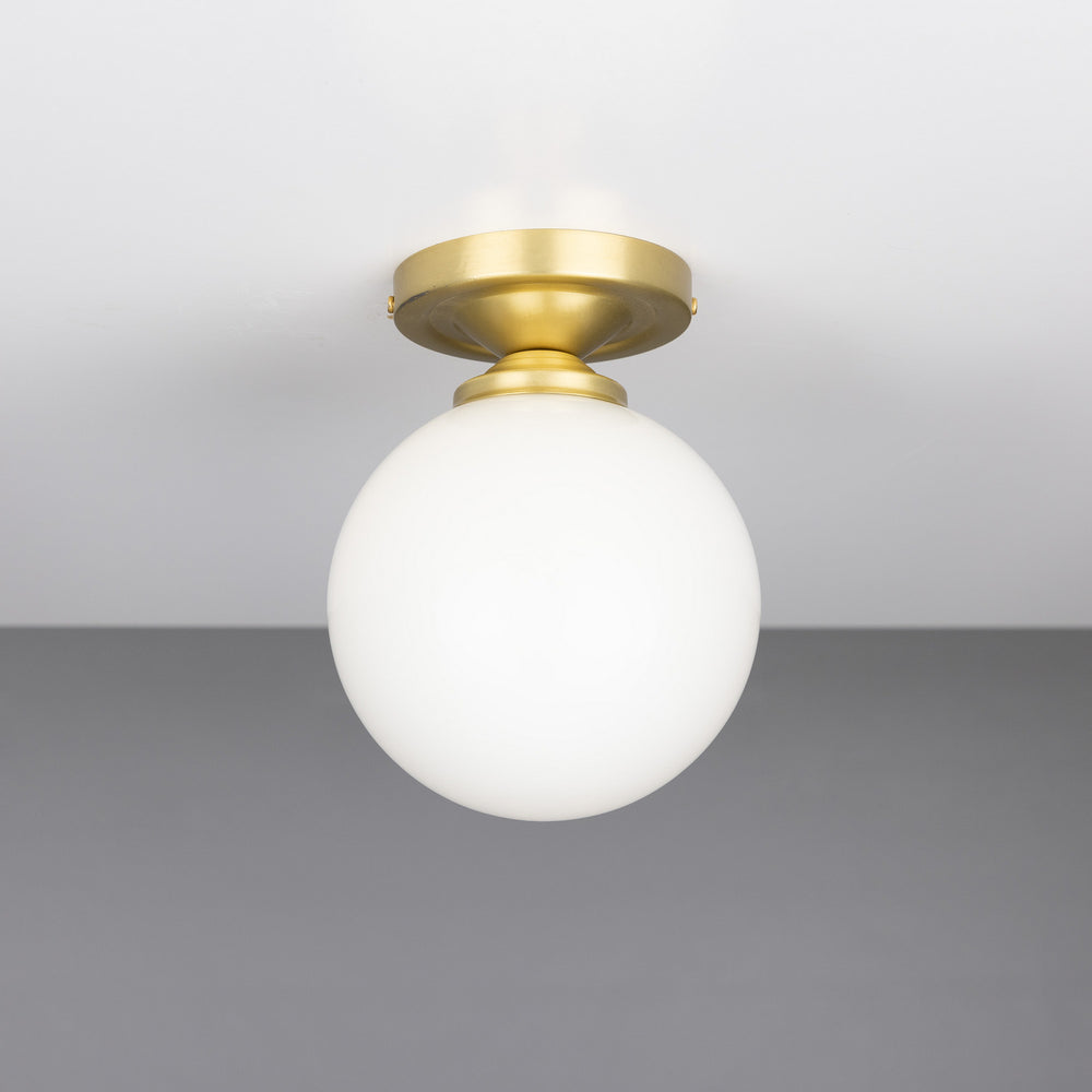 Mullan Lighting - One Light Flush Mount - Yaounde - Satin Brass- Union Lighting Luminaires Decor