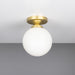 Mullan Lighting - One Light Flush Mount - Yaounde - Satin Brass- Union Lighting Luminaires Decor