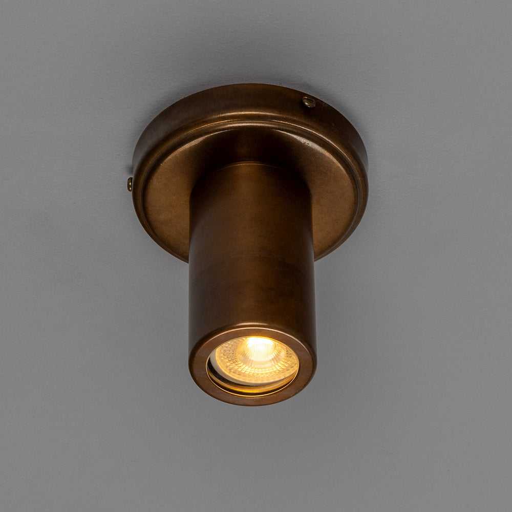 Mullan Lighting - One Light Flush Mount - Quin - Antique Brass- Union Lighting Luminaires Decor