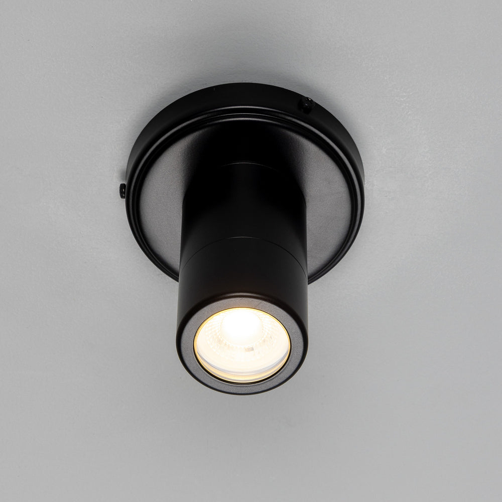 Mullan Lighting - One Light Flush Mount - Quin - Matt Black- Union Lighting Luminaires Decor