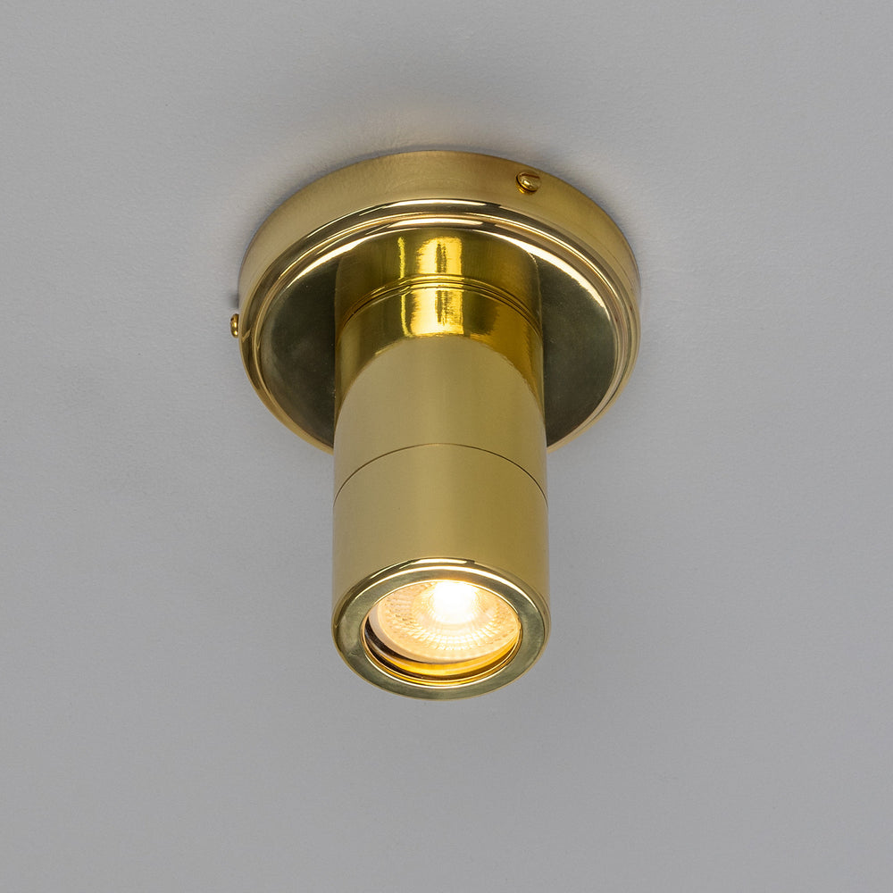 Mullan Lighting - One Light Flush Mount - Quin - Polished Brass- Union Lighting Luminaires Decor