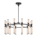 Alora Canada - LED Chandelier - Edwin - Urban Bronze/Frosted Ribbed Glass- Union Lighting Luminaires Decor