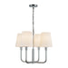 Alora Canada - Four Light Chandelier - Plisse - Chrome/Opal Matte Glass- Union Lighting Luminaires Decor