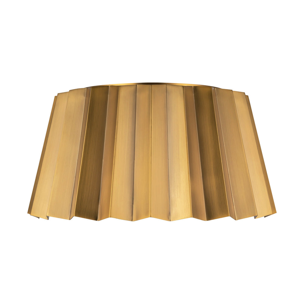 Alora Canada - Two Light Flush Mount - Plisse - Aged Gold- Union Lighting Luminaires Decor