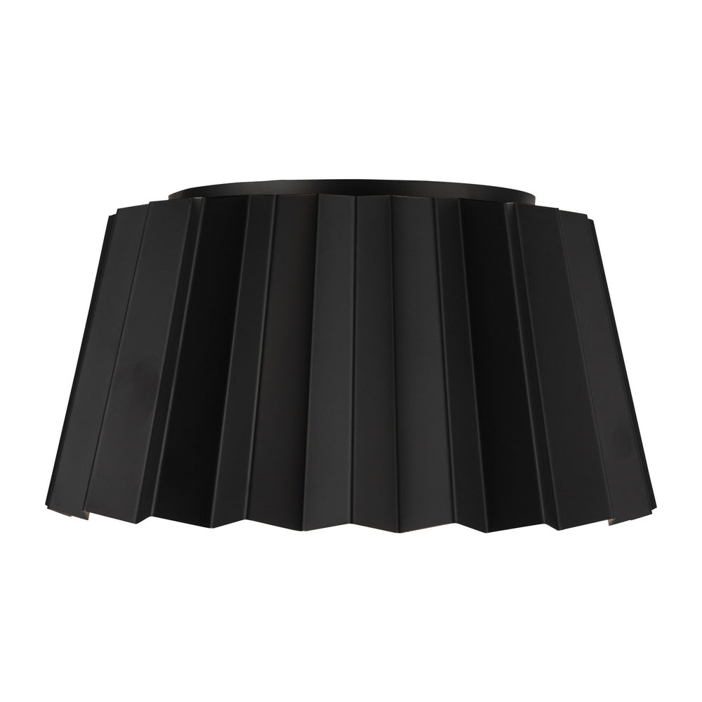 Alora Canada - Two Light Flush Mount - Plisse - Matte Black- Union Lighting Luminaires Decor