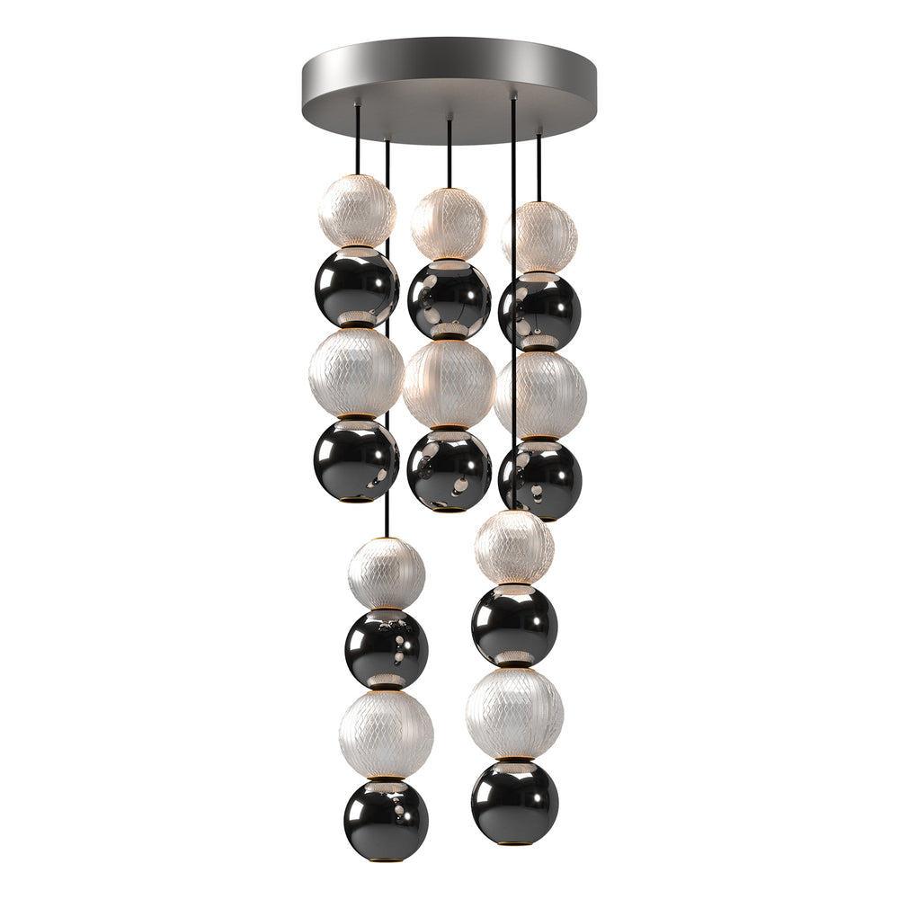 Alora Canada - LED Pendant - Onyx - Polished Nickel- Union Lighting Luminaires Decor