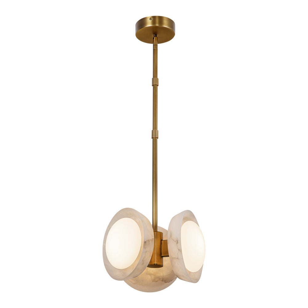 Alora Canada - LED Pendant - Alonso - Vintage Brass/Alabaster- Union Lighting Luminaires Decor