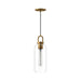 Alora Canada - One Light Pendant - Soji - Aged Gold/Clear Glass- Union Lighting Luminaires Decor