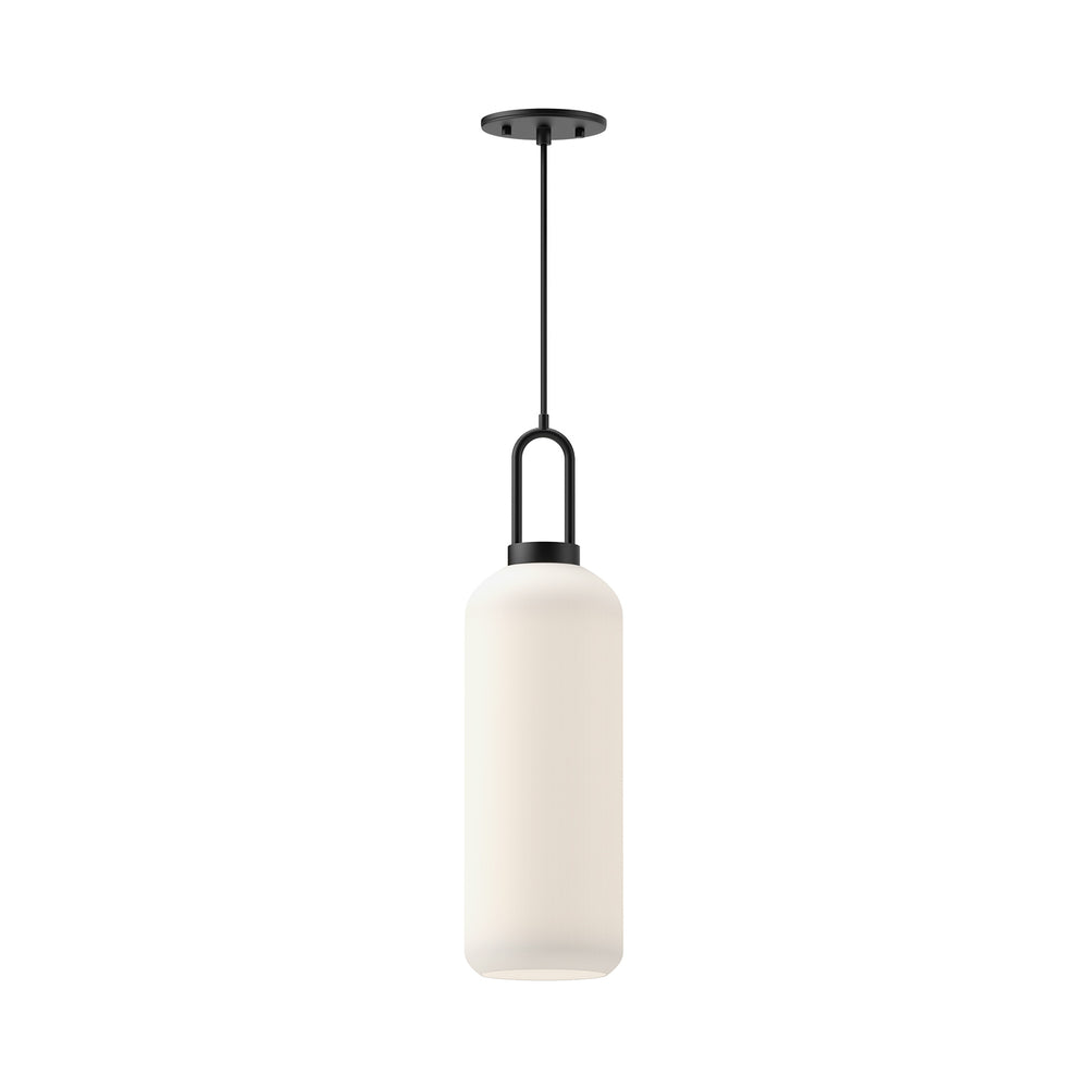 Alora Canada - One Light Pendant - Soji - Matte Black/Opal Matte Glass- Union Lighting Luminaires Decor