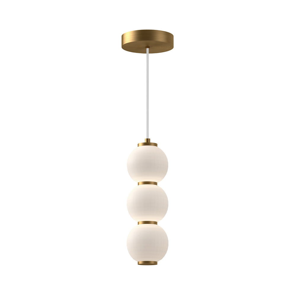 Alora Canada - LED Pendant - Bijou - Aged Gold/Opal Matte Glass- Union Lighting Luminaires Decor
