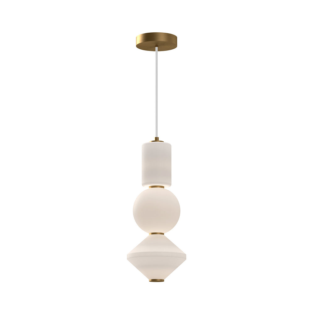 Alora Canada - LED Pendant - Bijou - Aged Gold/Opal Matte Glass- Union Lighting Luminaires Decor