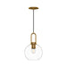 Alora Canada - One Light Pendant - Soji - Aged Gold/Clear Glass- Union Lighting Luminaires Decor