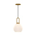 Alora Canada - One Light Pendant - Soji - Aged Gold/Opal Matte Glass- Union Lighting Luminaires Decor