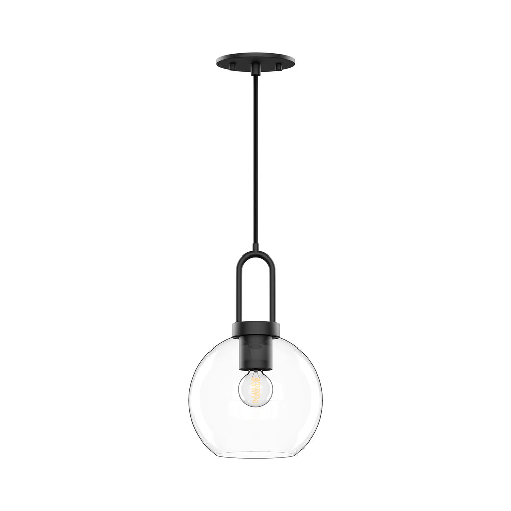 Alora Canada - One Light Pendant - Soji - Clear Glass/Matte Black- Union Lighting Luminaires Decor
