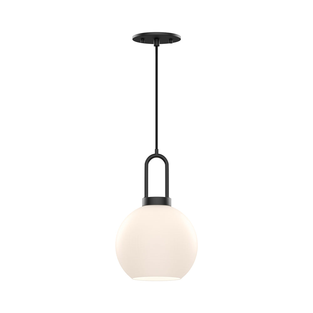 Alora Canada - One Light Pendant - Soji - Matte Black/Opal Matte Glass- Union Lighting Luminaires Decor