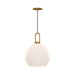 Alora Canada - One Light Pendant - Soji - Aged Gold/Opal Matte Glass- Union Lighting Luminaires Decor