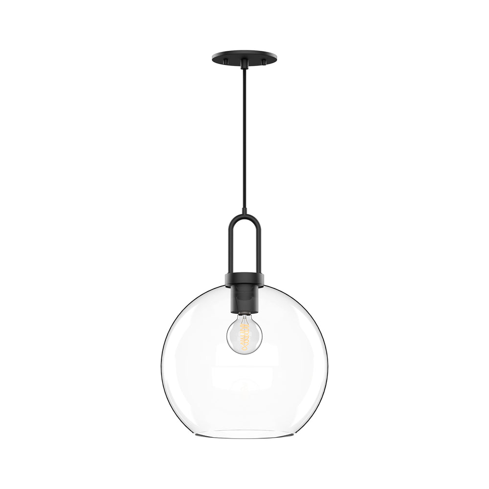 Alora Canada - One Light Pendant - Soji - Clear Glass/Matte Black- Union Lighting Luminaires Decor