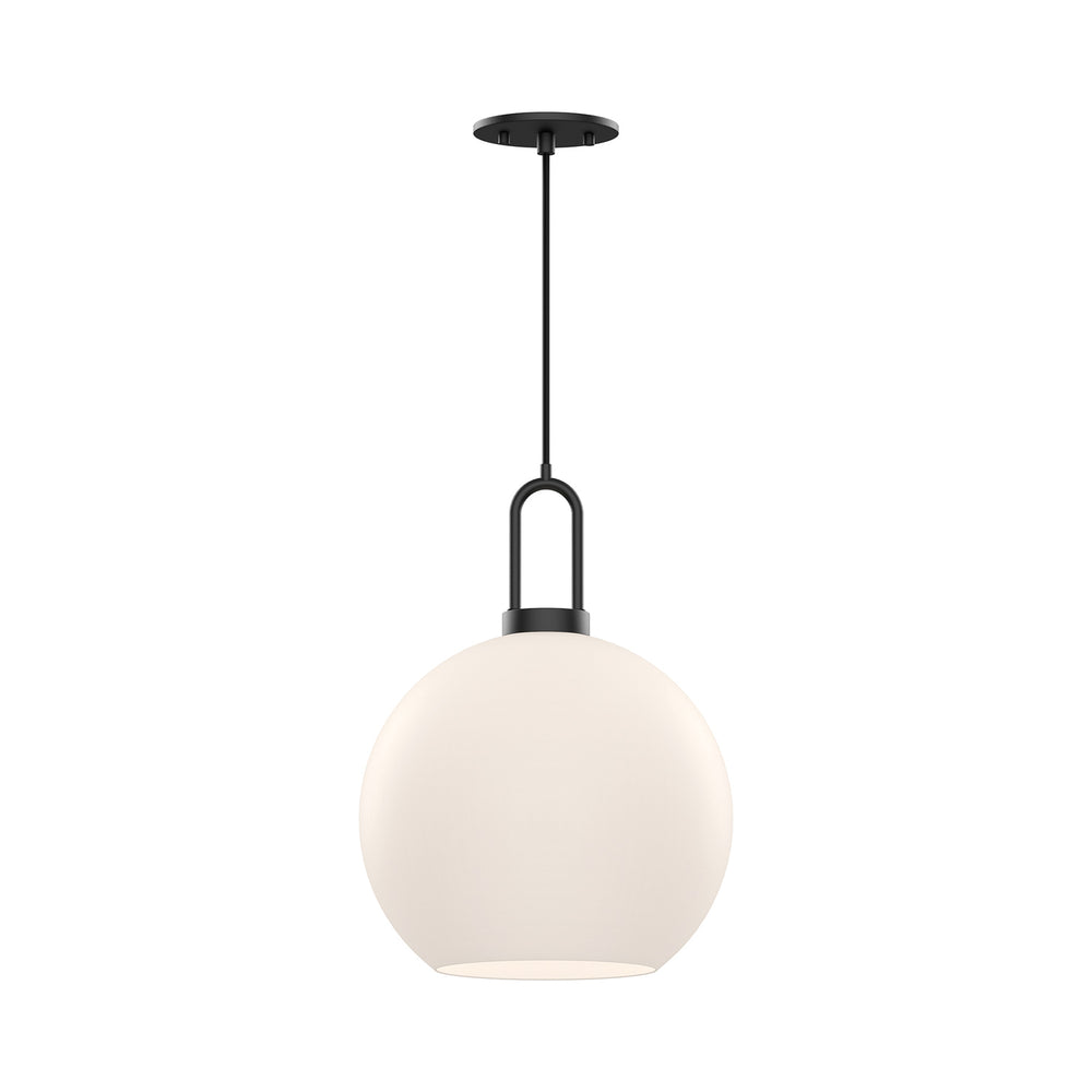 Alora Canada - One Light Pendant - Soji - Matte Black/Opal Matte Glass- Union Lighting Luminaires Decor