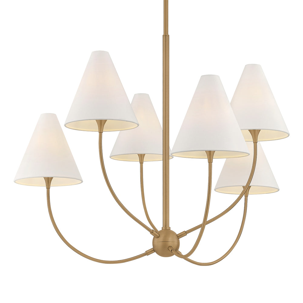 Troy Lighting Canada - Six Light Chandelier - Evermore - Patina Brass- Union Lighting Luminaires Decor