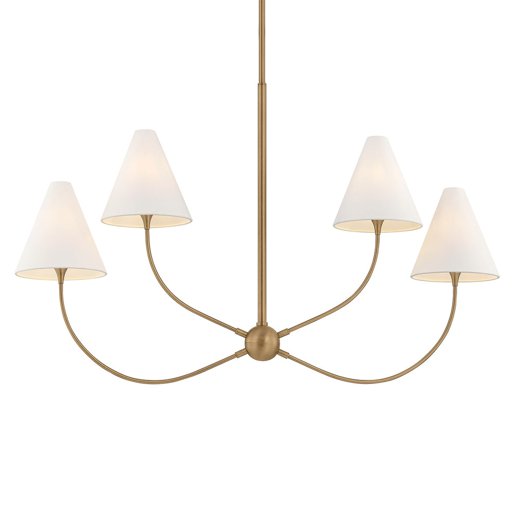 Troy Lighting Canada - Four Light Linear Pendant - Evermore - Patina Brass- Union Lighting Luminaires Decor