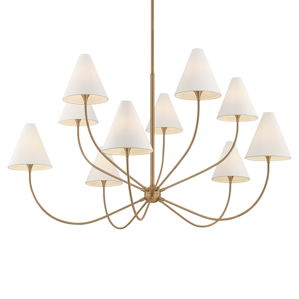 Troy Lighting Canada - Ten Light Chandelier - Evermore - Patina Brass- Union Lighting Luminaires Decor