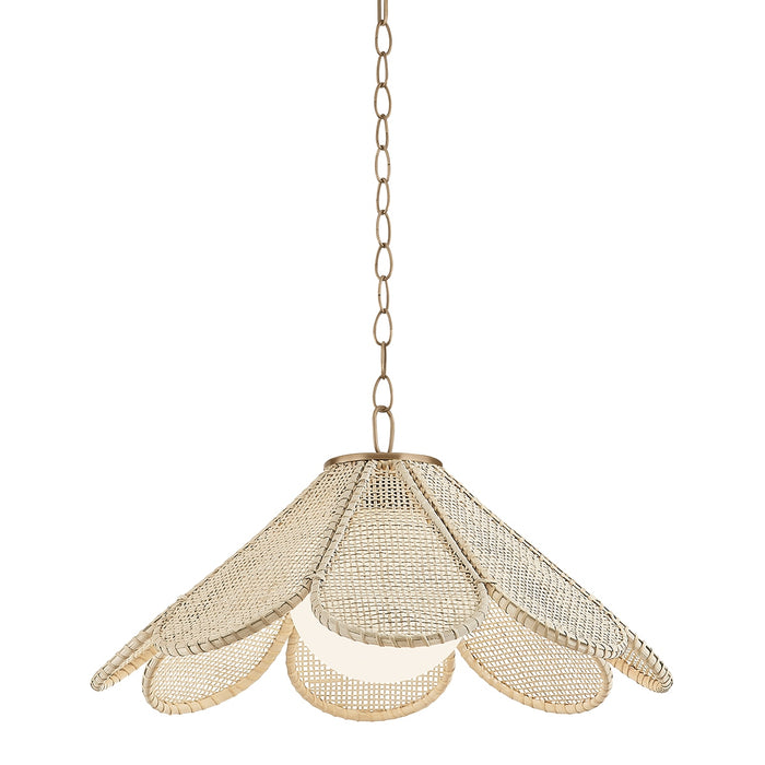 Troy Lighting Canada - One Light Pendant - Petal - Patina Brass- Union Lighting Luminaires Decor