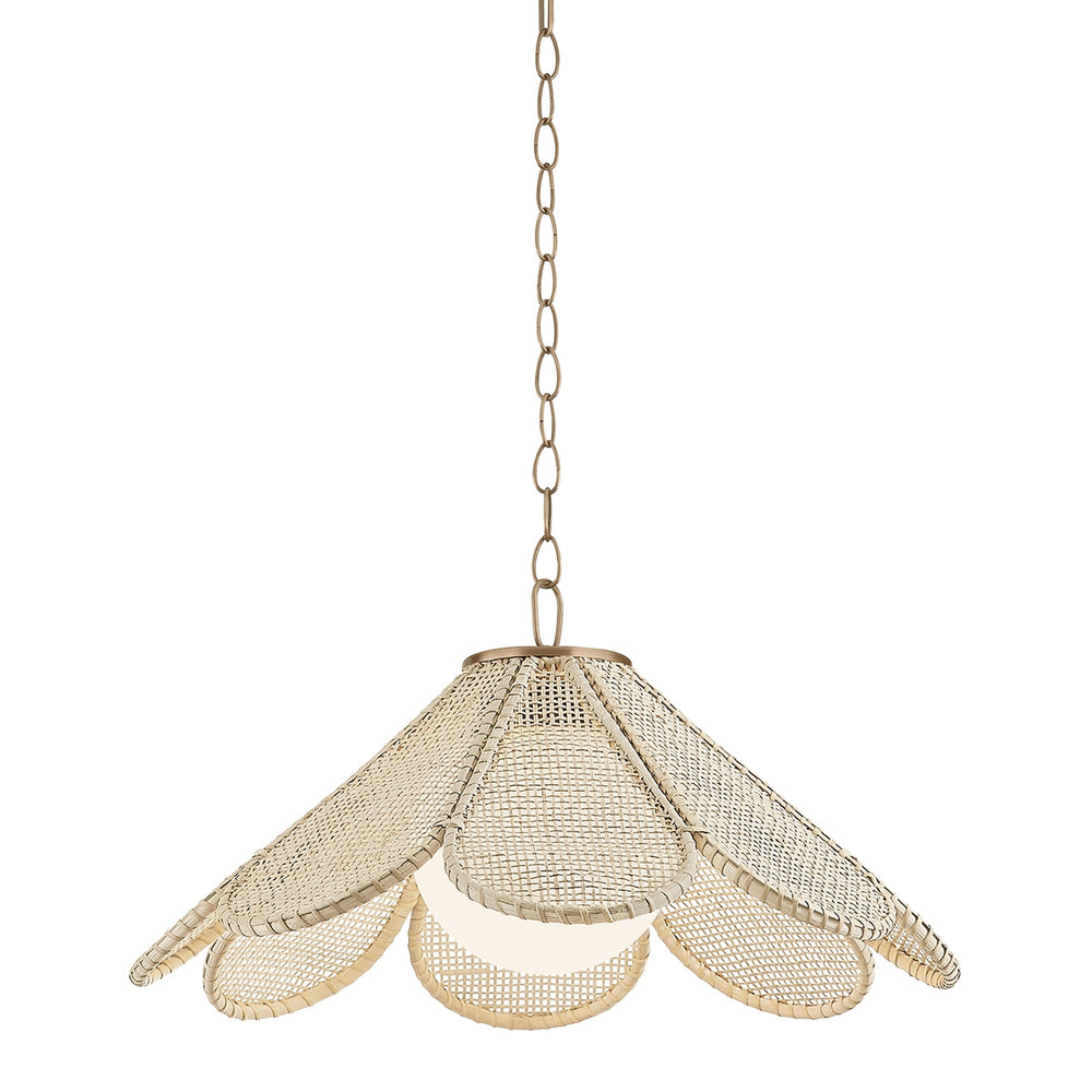 Troy Lighting Canada - One Light Pendant - Petal - Patina Brass- Union Lighting Luminaires Decor