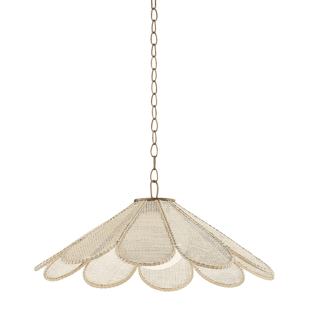 Troy Lighting Canada - One Light Pendant - Petal - Patina Brass- Union Lighting Luminaires Decor