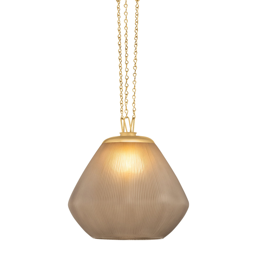 Corbett Lighting Canada - One Light Pendant - Saint Tropez - Vintage Brass- Union Lighting Luminaires Decor