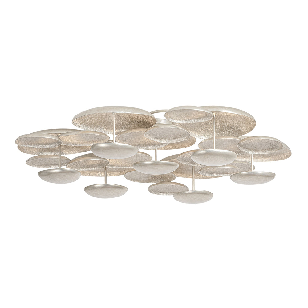 Corbett Lighting Canada - LED Semi Flush Mount - Fistral - Textured Warm Silver Leaf- Union Lighting Luminaires Decor