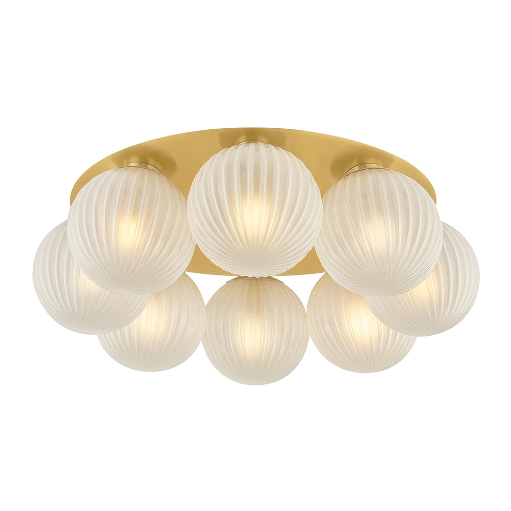 Corbett Lighting Canada - Eight Light Flush Mount - Vernazza - Vintage Polished Brass- Union Lighting Luminaires Decor