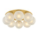 Corbett Lighting Canada - Eight Light Flush Mount - Vernazza - Vintage Polished Brass- Union Lighting Luminaires Decor