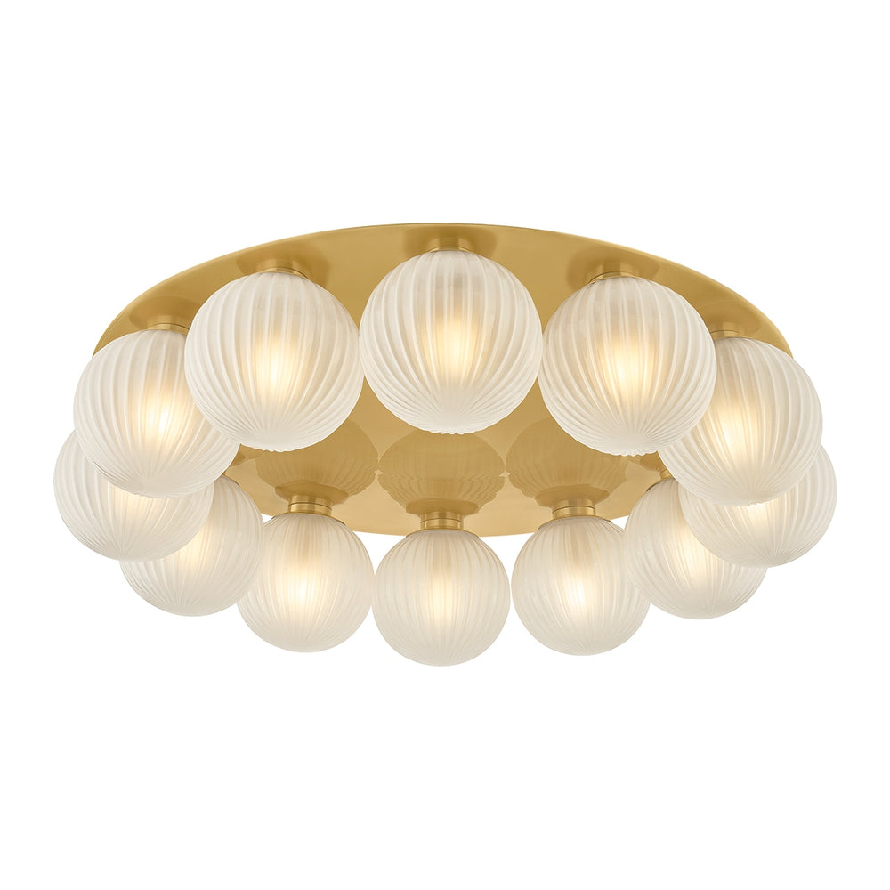 Corbett Lighting Canada - 12 Light Flush Mount - Vernazza - Vintage Polished Brass- Union Lighting Luminaires Decor