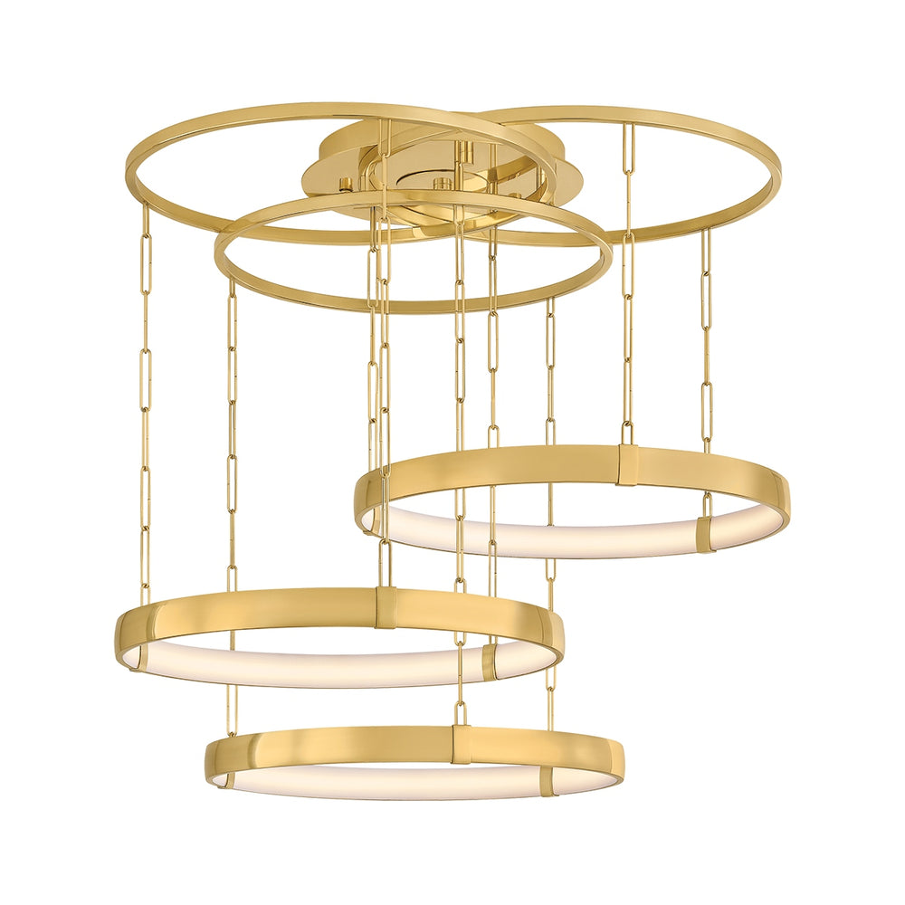 Corbett Lighting Canada - LED Chandelier - Chiasso - Vintage Polished Brass- Union Lighting Luminaires Decor