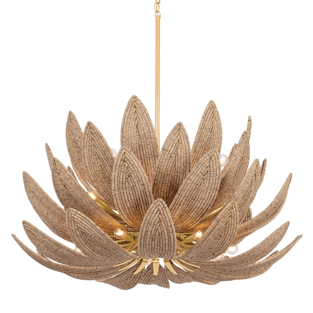 Corbett Lighting Canada - 28 Light Chandelier - Varanasi - Vintage Gold Leaf- Union Lighting Luminaires Decor