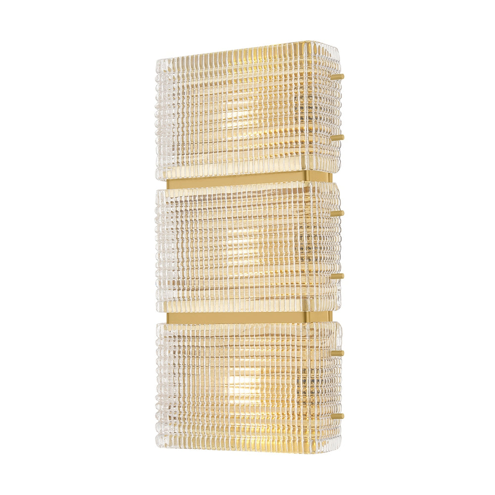 Corbett Lighting Canada - Three Light Wall Sconce - Mav - Vintage Brass- Union Lighting Luminaires Decor