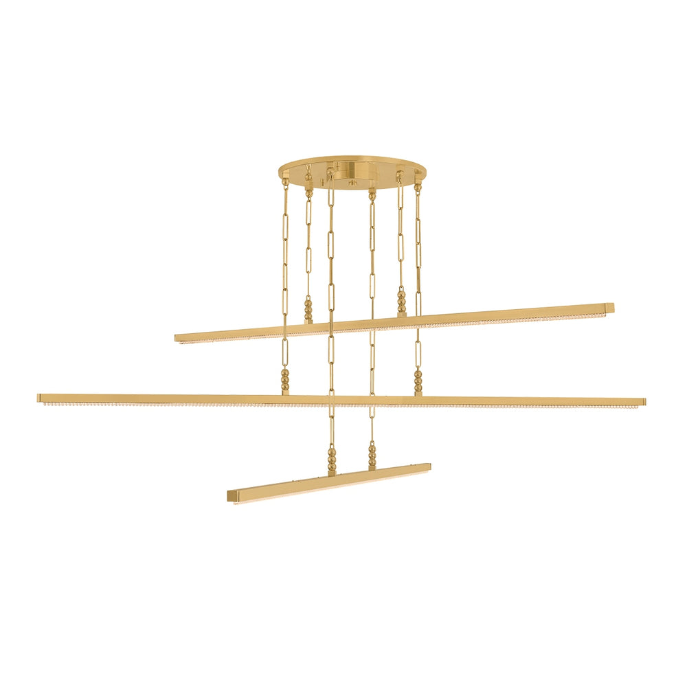 Corbett Lighting Canada - LED Chandelier - Cortina - Vintage Brass- Union Lighting Luminaires Decor