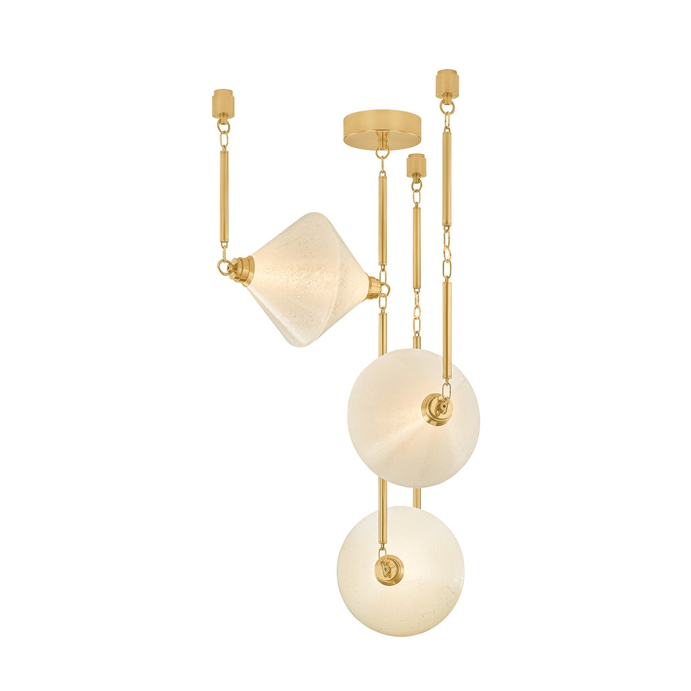Corbett Lighting Canada - LED Chandelier - Solara - Vintage Polished Brass- Union Lighting Luminaires Decor