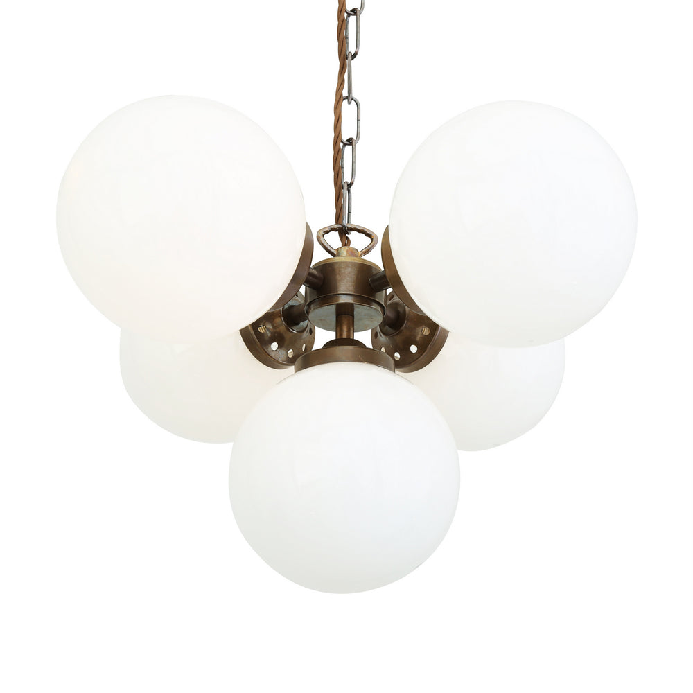 Mullan Lighting - Five Light Chandelier - Yaounde - Antique Brass- Union Lighting Luminaires Decor