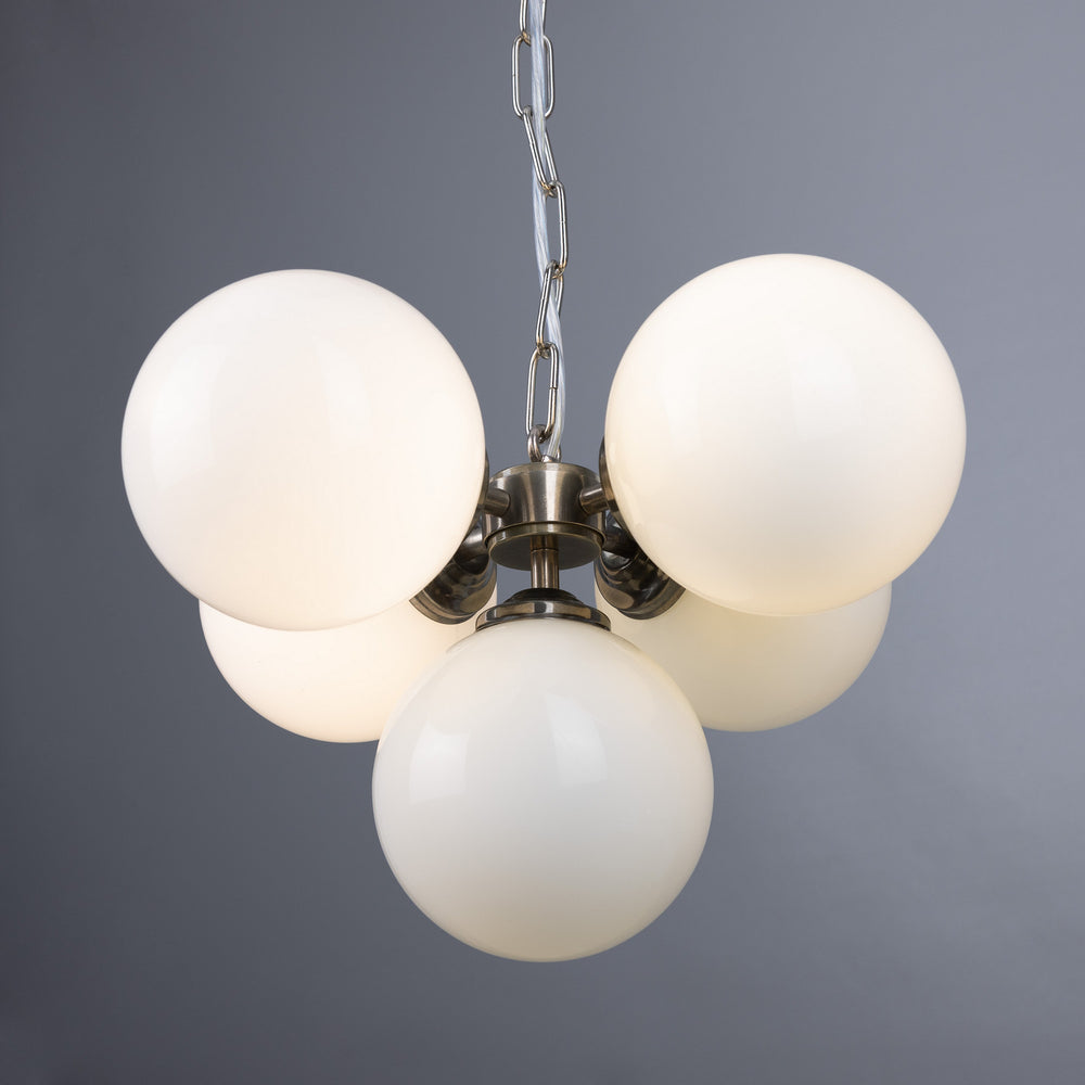 Mullan Lighting - Five Light Chandelier - Yaounde - Antique Silver- Union Lighting Luminaires Decor