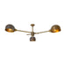Mullan Lighting - Three Light Flush Chandelier - San - Antique Brass- Union Lighting Luminaires Decor