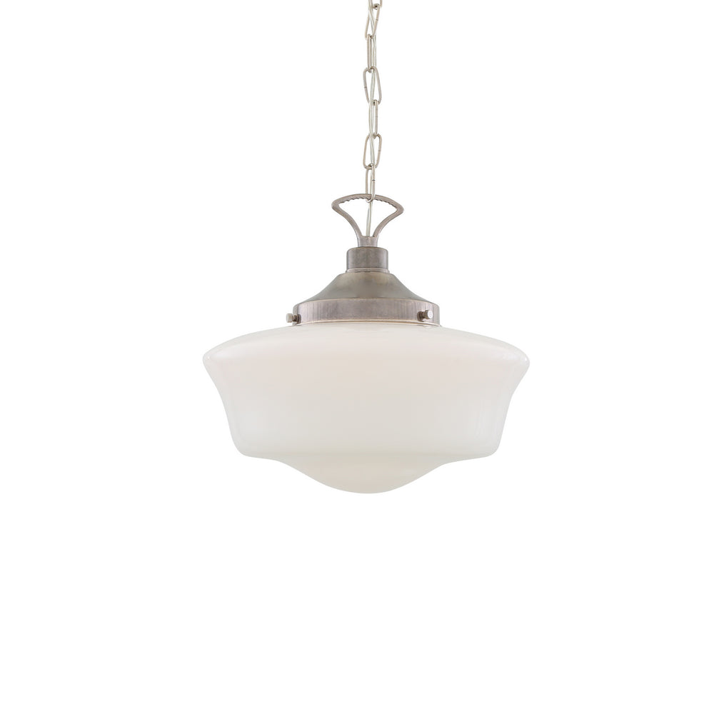 Mullan Lighting - One Light Pendant - Schoolhouse - Antique Silver- Union Lighting Luminaires Decor
