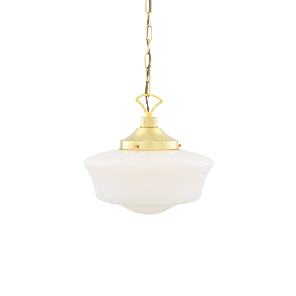 Mullan Lighting - One Light Pendant - Schoolhouse - Polished Brass- Union Lighting Luminaires Decor