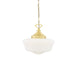 Mullan Lighting - One Light Pendant - Schoolhouse - Satin Brass- Union Lighting Luminaires Decor