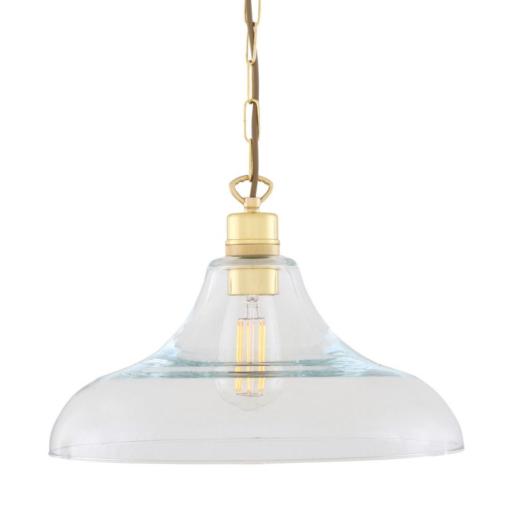 Mullan Lighting - One Light Pendant - Clifton - Polished Brass- Union Lighting Luminaires Decor